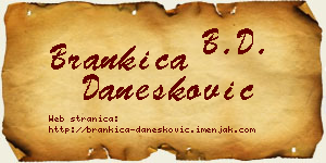 Brankica Danesković vizit kartica